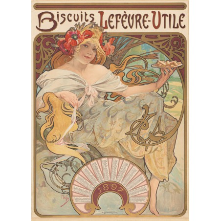 Mucha kunst: Reverie en Biscuits Lefevre-utile, Grafika (2x500 stukjes)