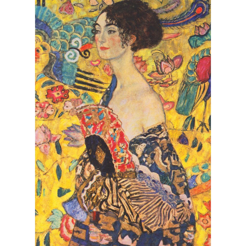 Klimt kunst: Le Baiser en Dame a léventail, Grafika (2x500 stukjes)