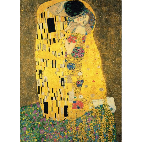 Klimt kunst: Le Baiser en Dame a léventail, Grafika (2x500 stukjes)