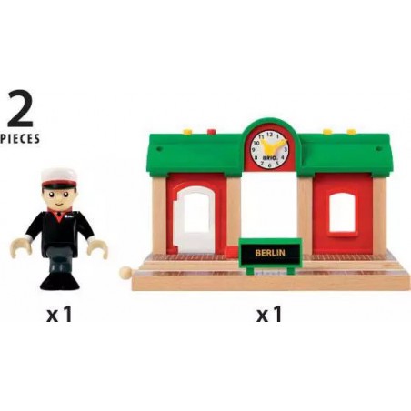 Brio - 33578 Treinstation met geluidsopname functie