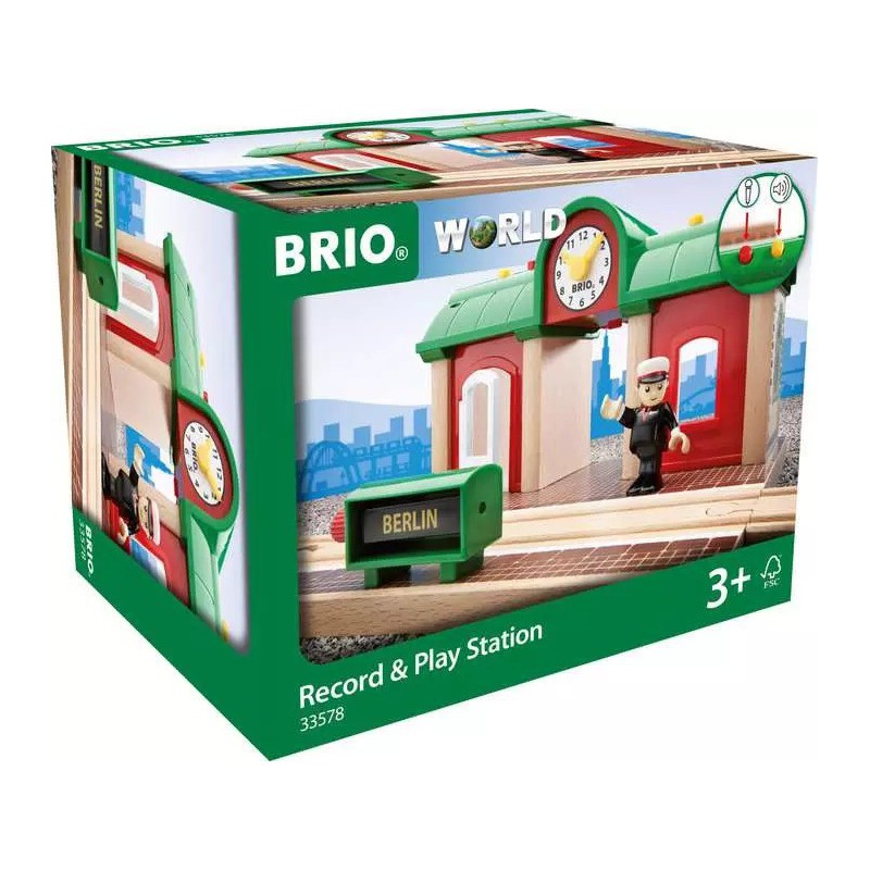 Brio - 33578 Treinstation met geluidsopname functie