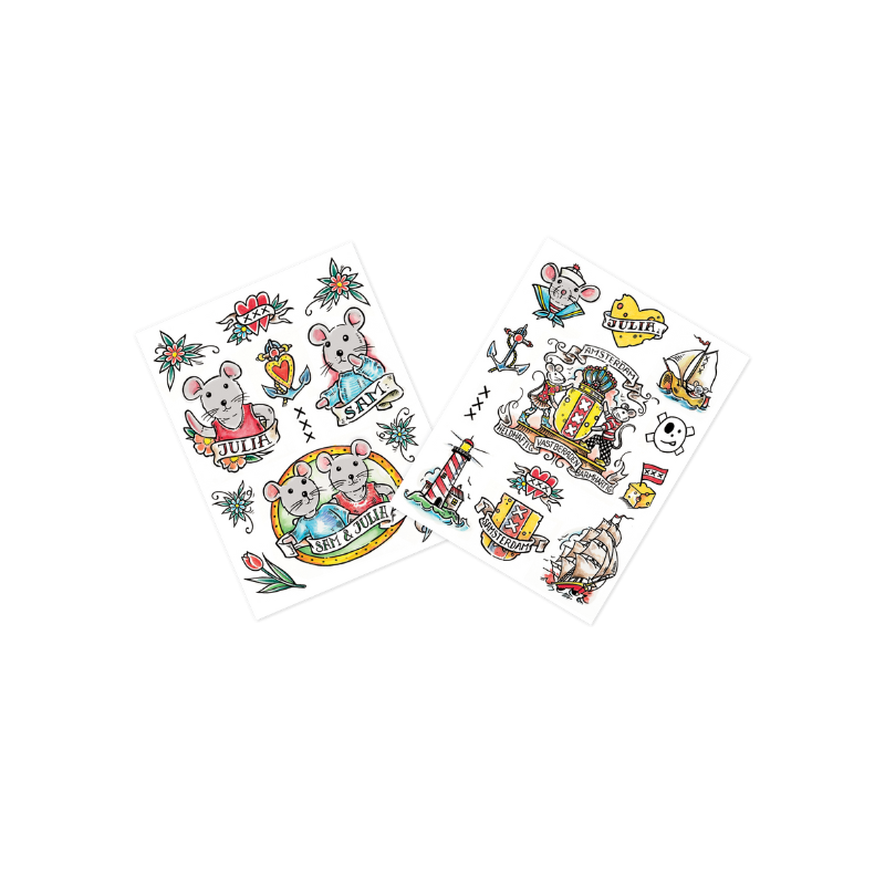 Het Muizenhuis - Plaktattoo's Henk Schiffmacher