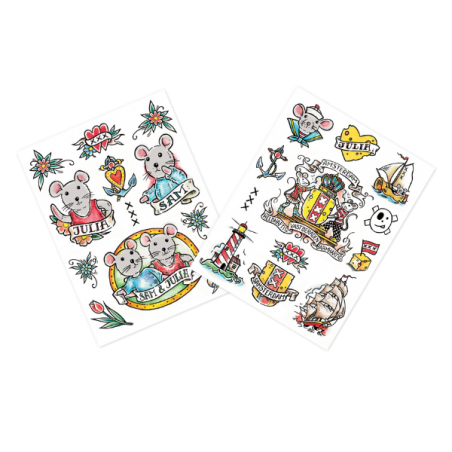 Het Muizenhuis - Plaktattoo's Henk Schiffmacher