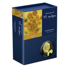 Zonnebloemen, van gogh houten puzzel, 50 stukjes