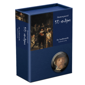 Nachtwacht, rembrandt houten puzzel, 50 stukjes