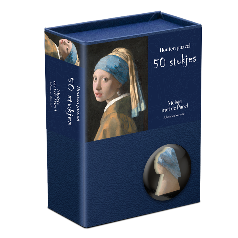 Meisje met de Parel, houten puzzel, 50 stukjes