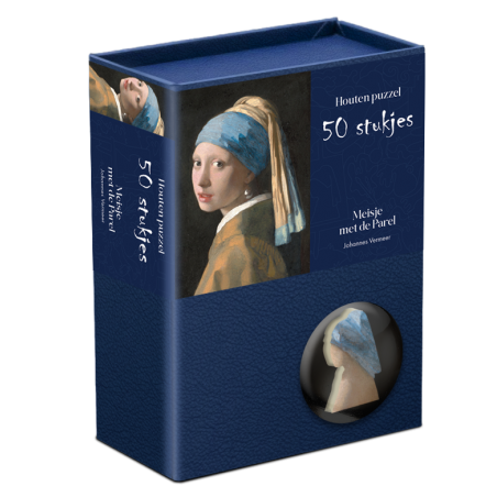 Meisje met de Parel, houten puzzel, 50 stukjes