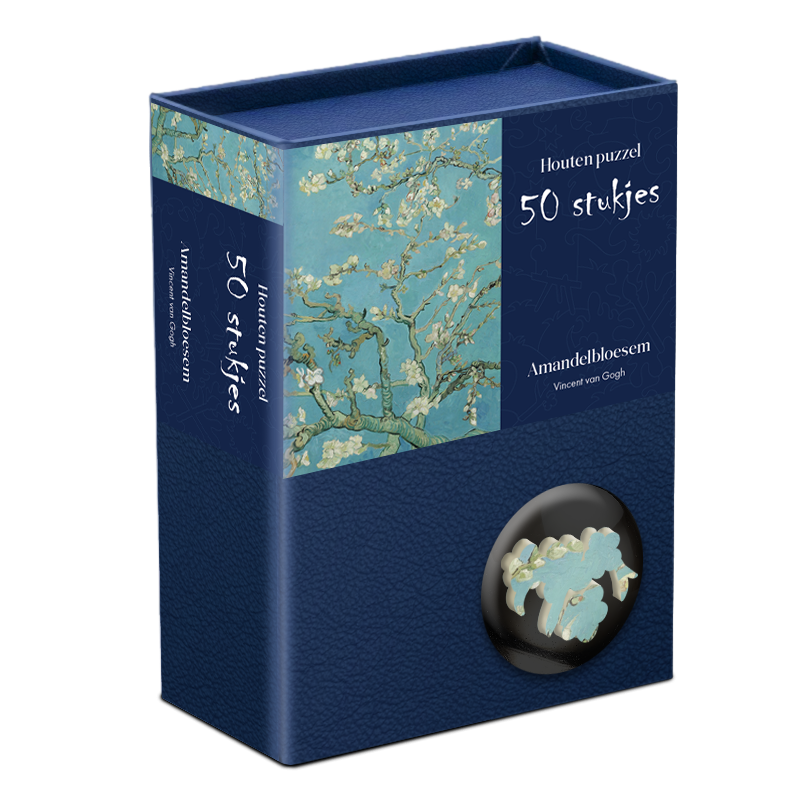 Amandelbloesem, houten puzzel, 50 stukjes