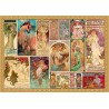 Alfons Mucha Collage Grafika puzzel 2000 stukjes