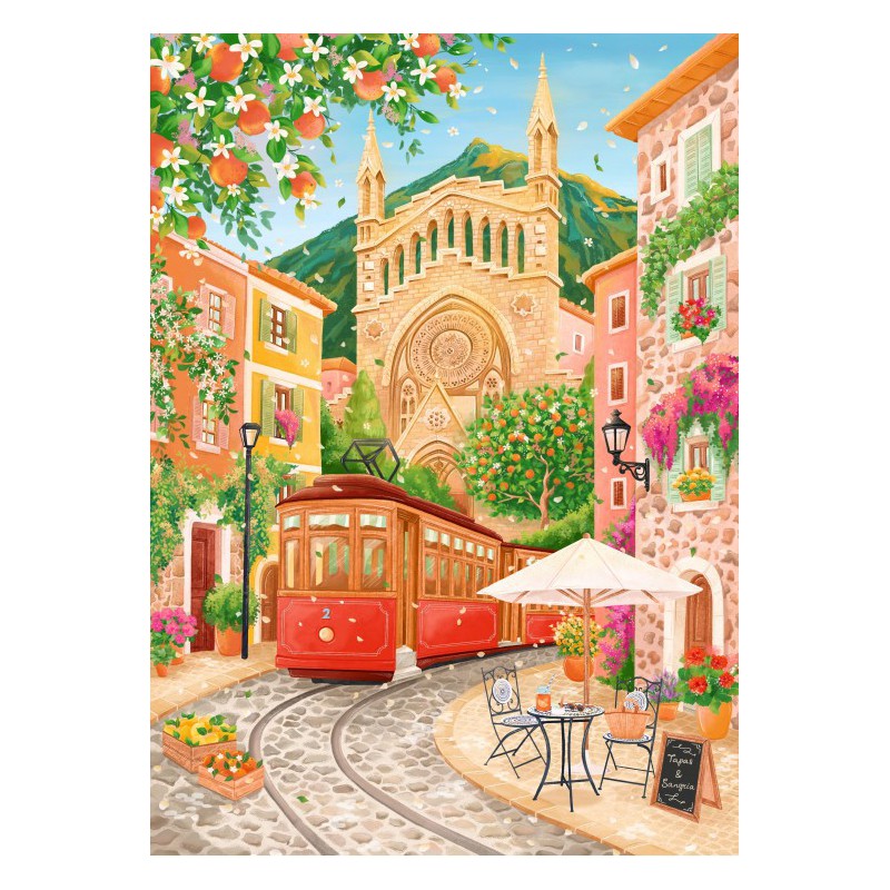 Port de Soller 500 stukjes Pieces & Peace  puzzel