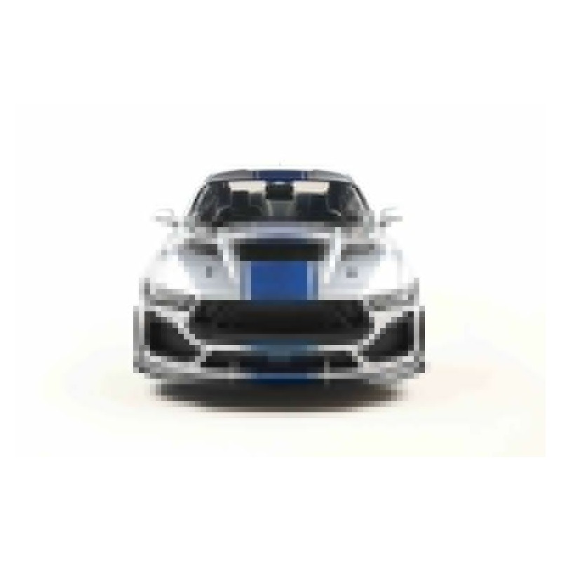 Shelby Mustang Super Snake '25, grijs met blauwe strepen - 1:18 - Solido