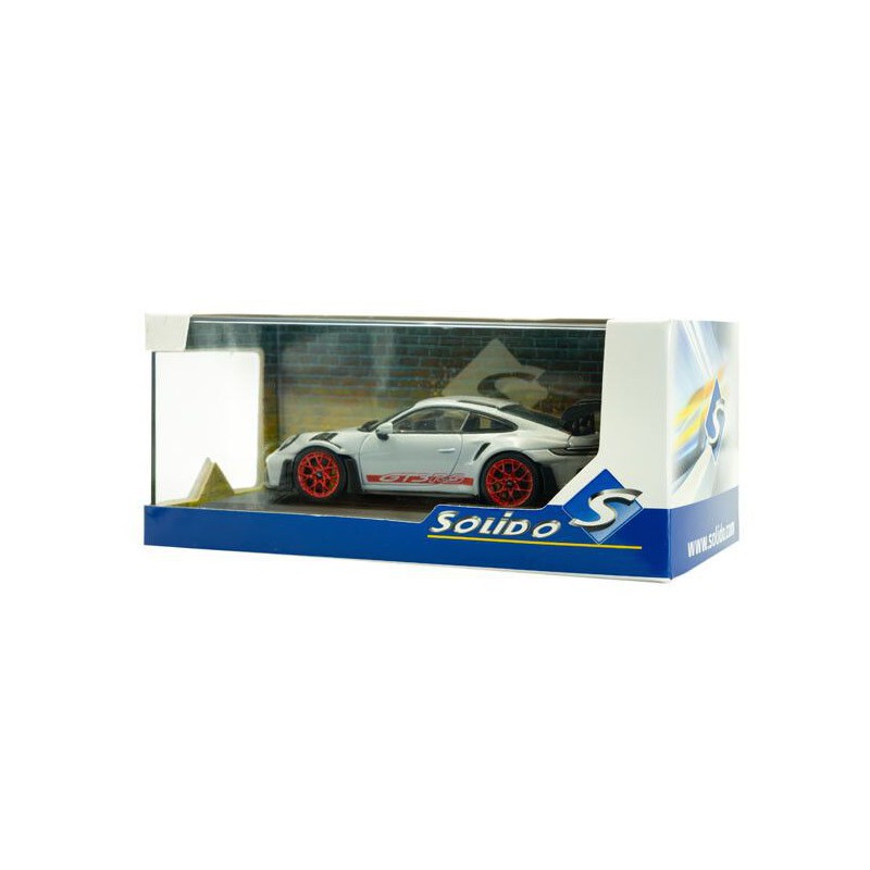 Porsche 911 (992) GT3 RS '23, grijs/rood - 1:43 - Solido