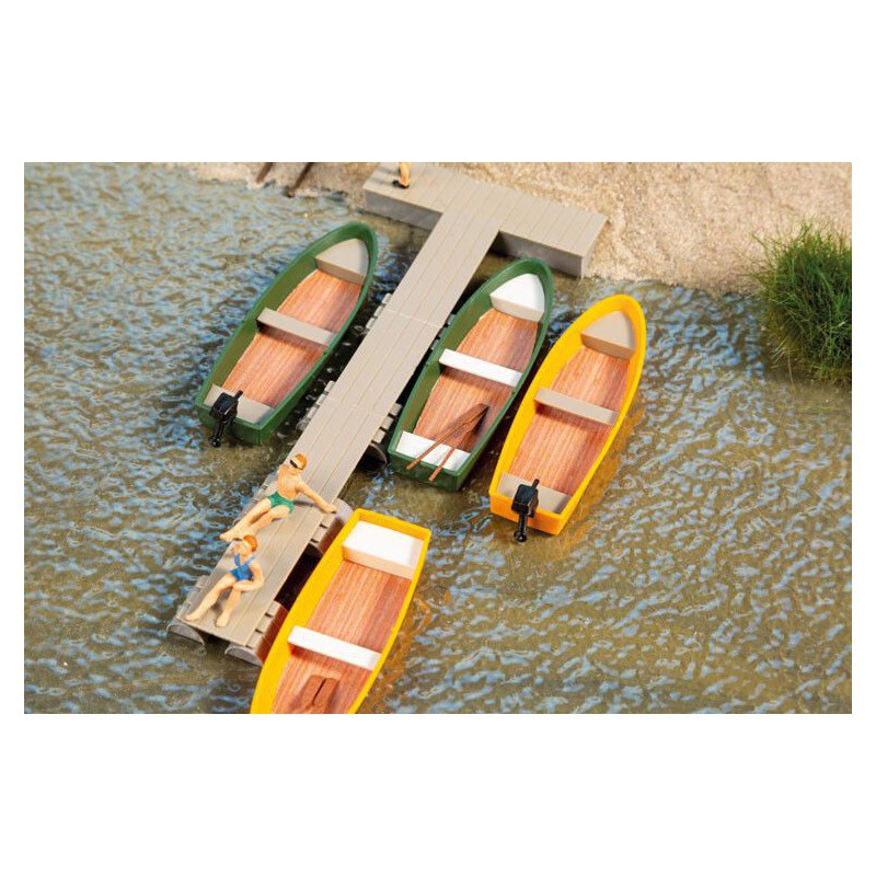 Roei-& Motorboot (2x 2 st.), Auhagen H0 (41693)