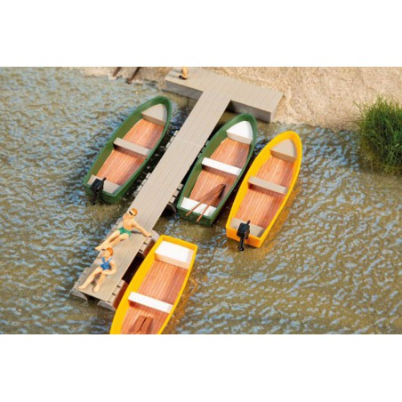 Roei-& Motorboot (2x 2 st.), Auhagen H0 (41693)