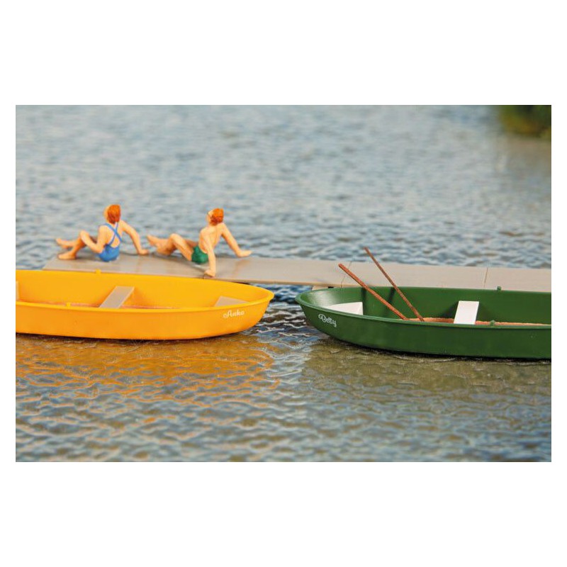 Roei-& Motorboot (2x 2 st.), Auhagen H0 (41693)