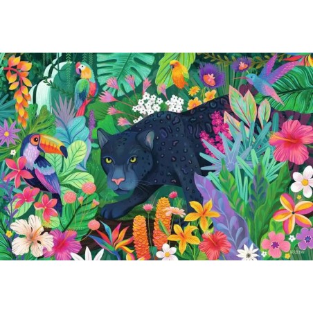 Panther in Flowery Jungle 3000st Ravensburger. 121*80cm puzzel
