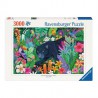 Panther in Flowery Jungle, 3000 stukjes Ravensburger