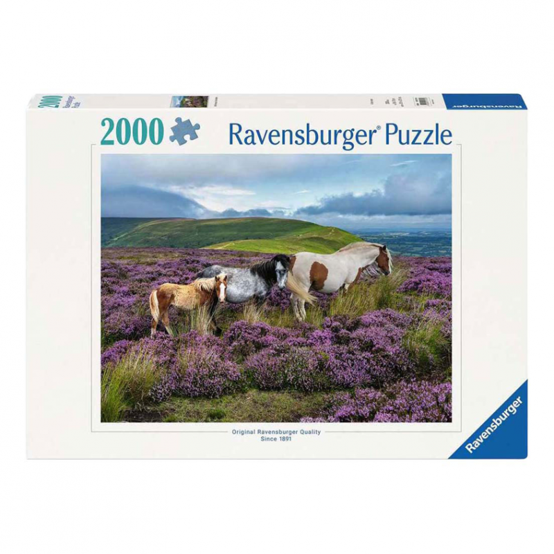 Wild horses in the heather, 2000 stukjes Ravensburger