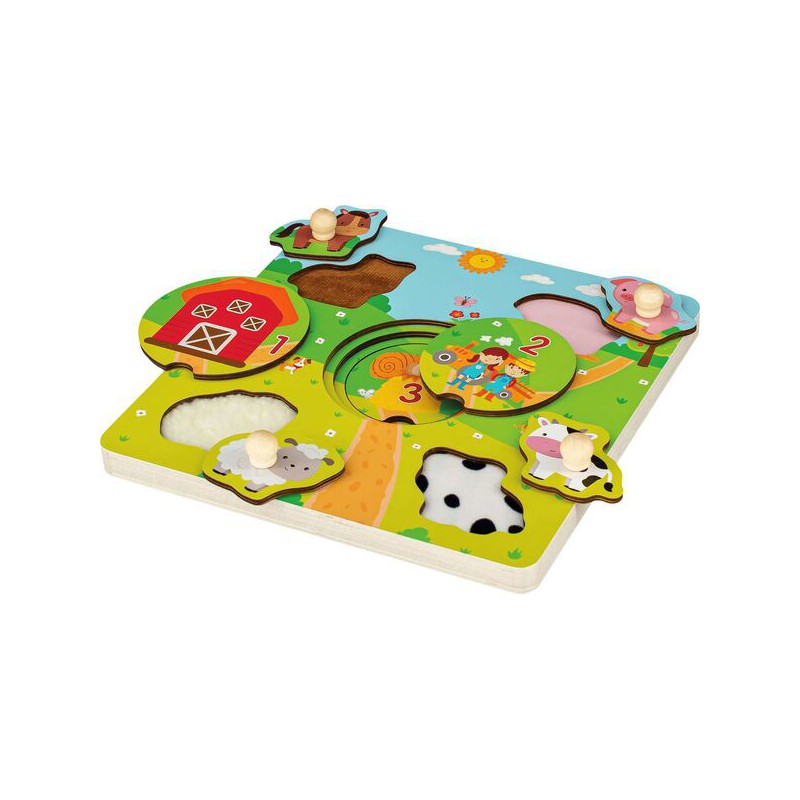 Spielmaus Tastbare puzzel met boerderijdieren