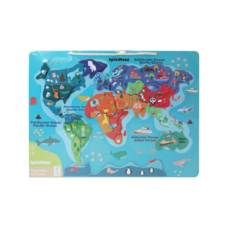 Spielmaus Magnetische Dierenwereldkaart