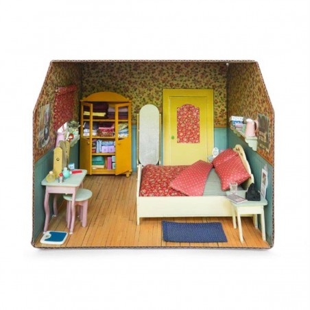 Het Muizenhuis - Slaapkamer karton miniatuur