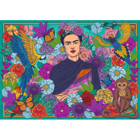 1000stukjes puzzel Ravensburger Frida Kahlos Paradise