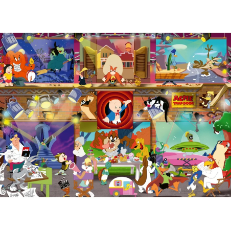 1000stukjes puzzel Ravensburger Looney Tunes Studio