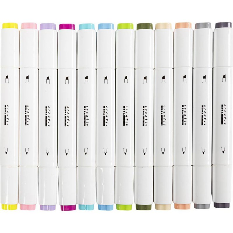 Alcohol Markers Pastelkleuren 12 stuks Creative Company