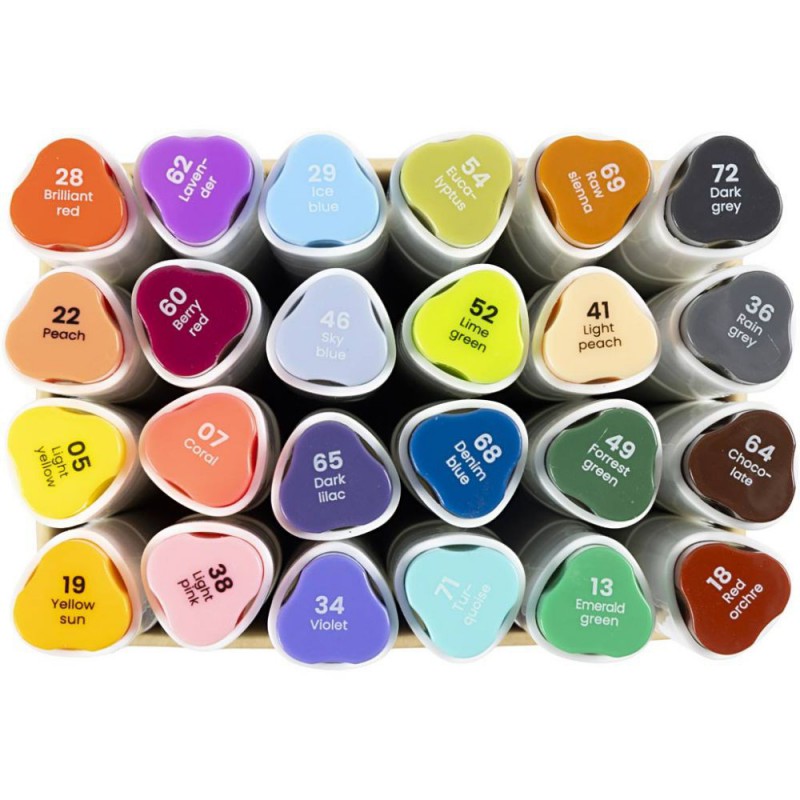 Alcohol Markers standaard primaire kleuren 24 stuks Creative Company
