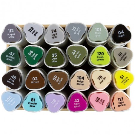 Alcohol Markers Pastelkleuren 24 stuks Creative Company