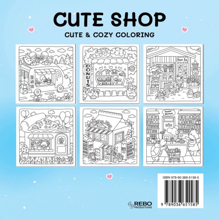 Cute shop, cute & cozy coloring kleurboek