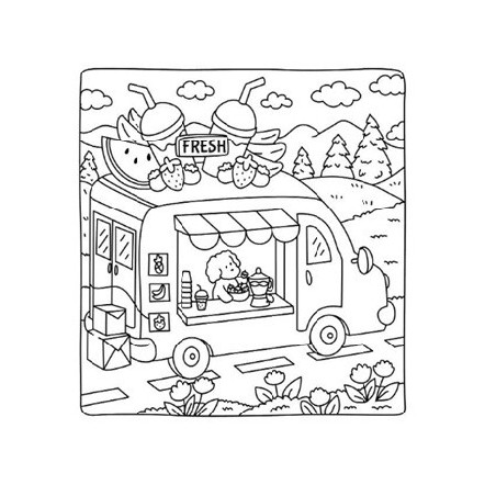 Cute shop, cute & cozy coloring kleurboek