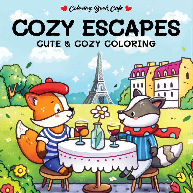 Cozy Escapes, cute & cozy coloring kleurboek