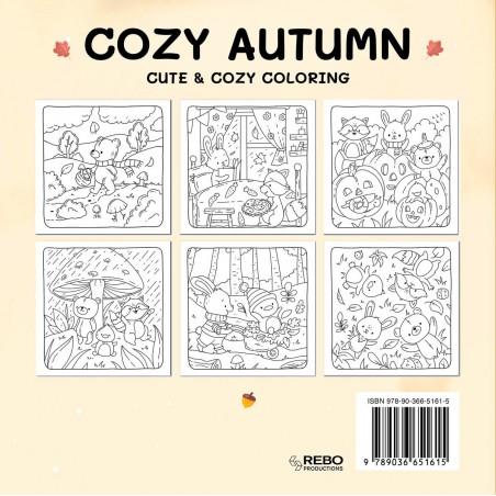 Cozy Autumn, cute & cozy coloring kleurboek