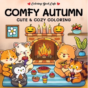 Comfy Autumn, cute & cozy coloring kleurboek