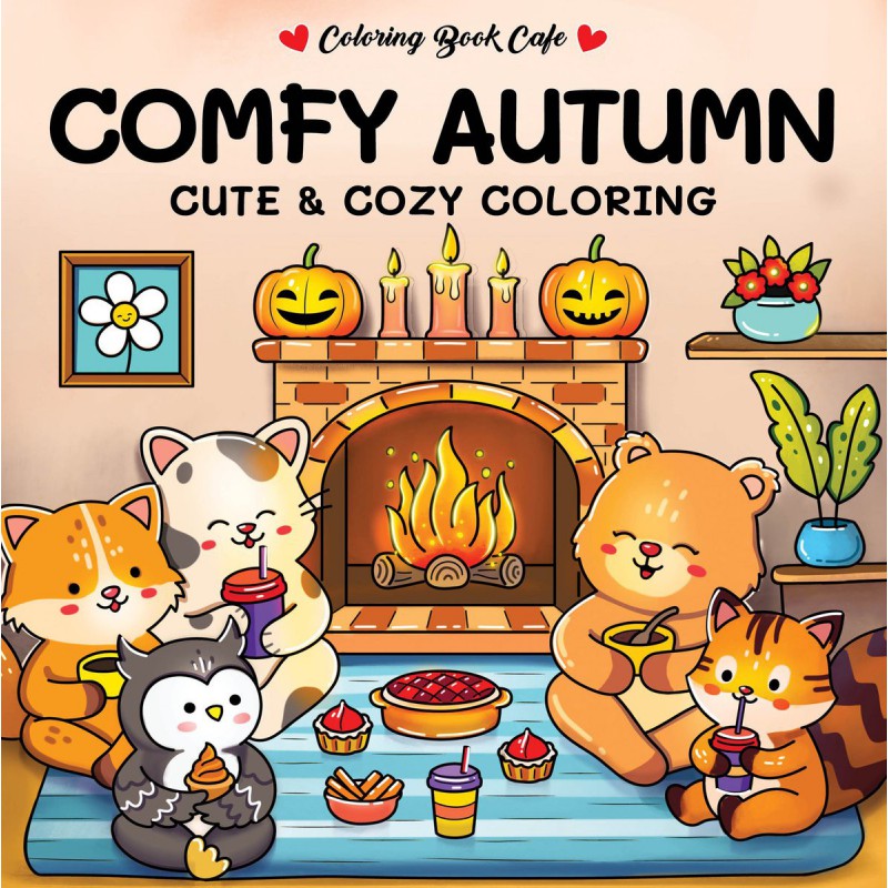 Comfy Autumn, cute & cozy coloring kleurboek