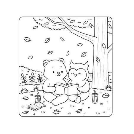 Comfy Autumn, cute & cozy coloring kleurboek