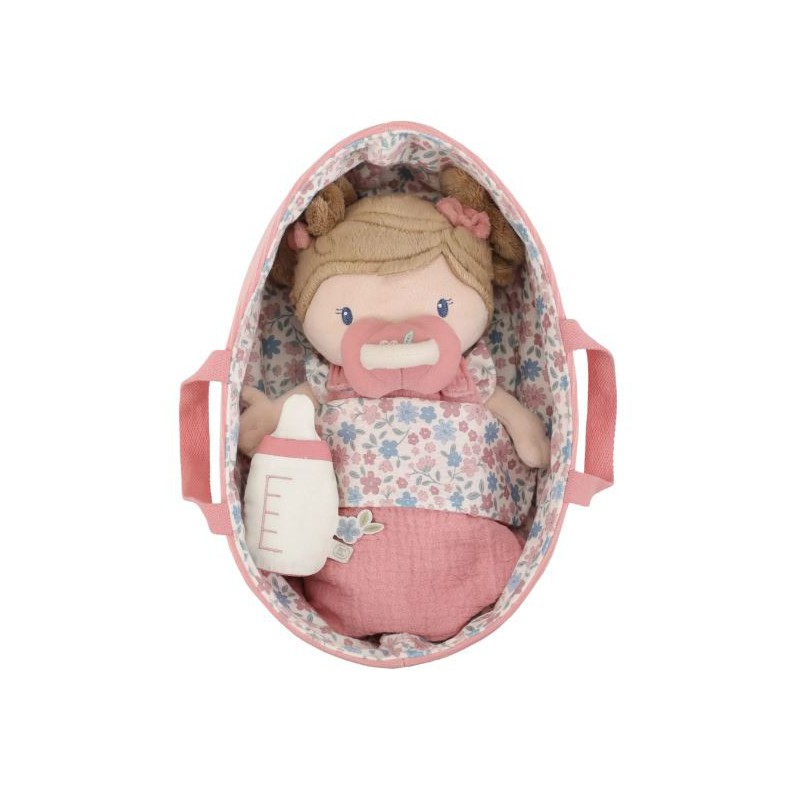 Babypop in Mandje Rosa - Little Dutch