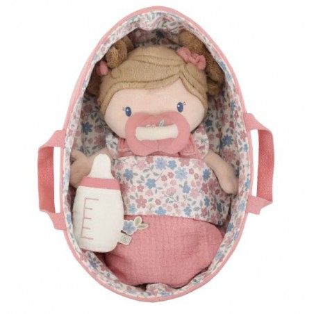 Babypop in Mandje Rosa - Little Dutch