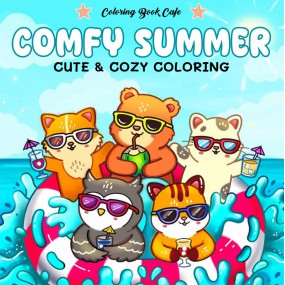 Comfy Summer, cute & cozy coloring kleurboek