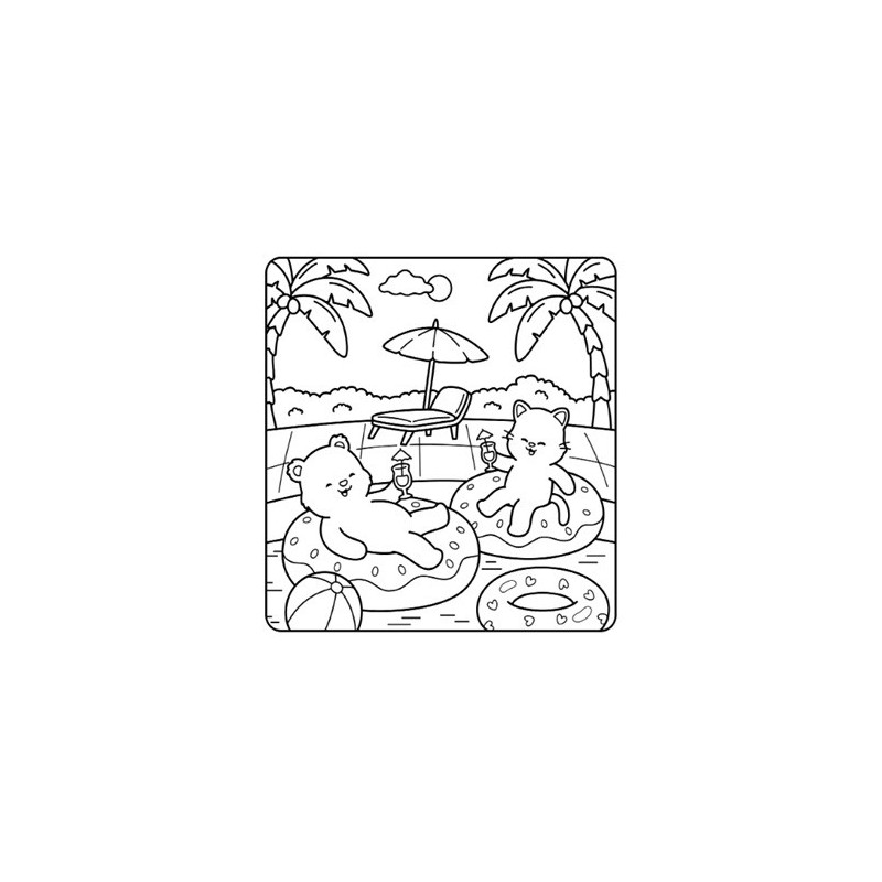 Comfy Summer, cute & cozy coloring kleurboek