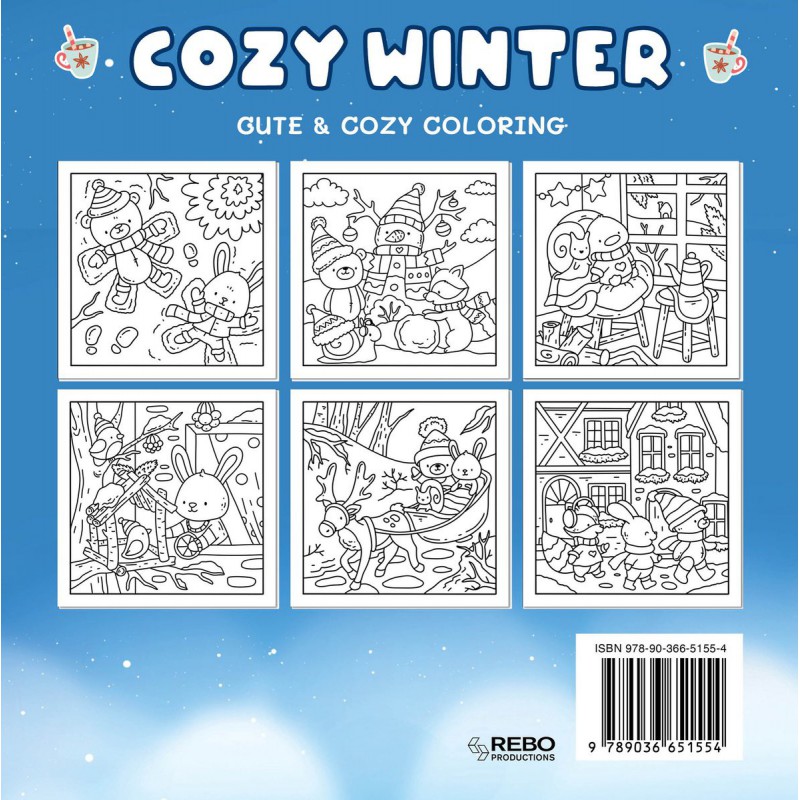 Cozy Winter, cute & cozy coloring kleurboek
