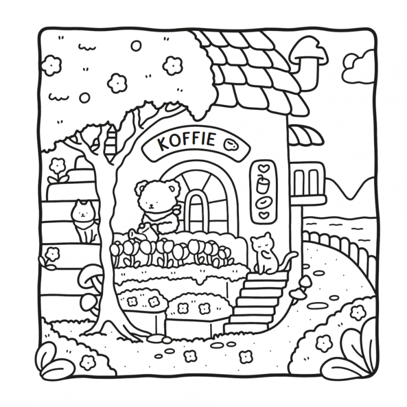 Cozy Corner, cute & comfy kleurboek Coco Wyo