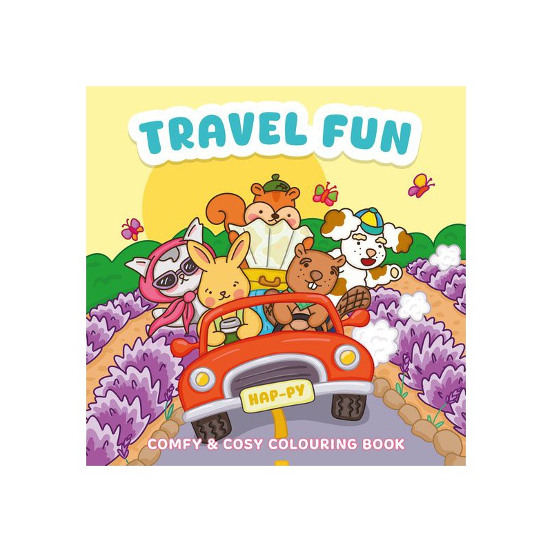 Travel fun, comfy & cosy coloring kleurboek