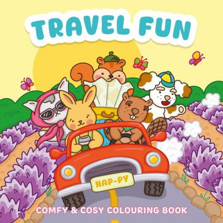 Travel fun, comfy & cosy coloring kleurboek