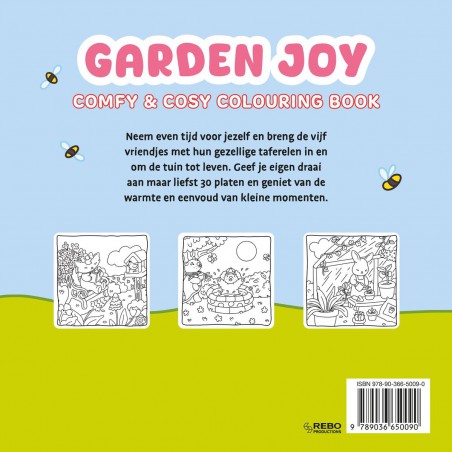 Garden joy, comfy & cosy coloring cute kleurboek
