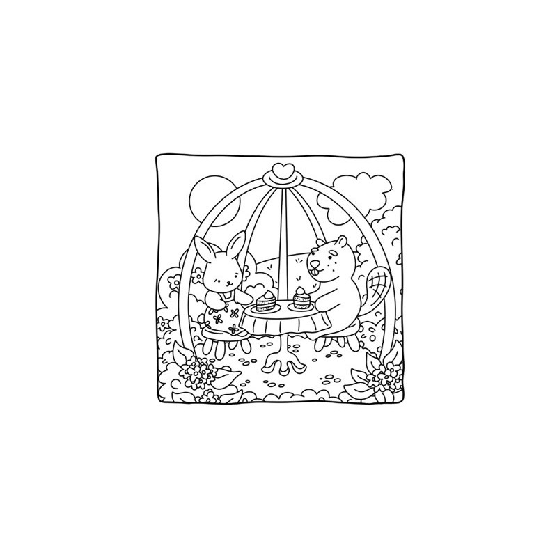 Garden joy, comfy & cosy coloring cute kleurboek