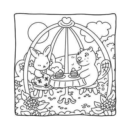 Garden joy, comfy & cosy coloring cute kleurboek