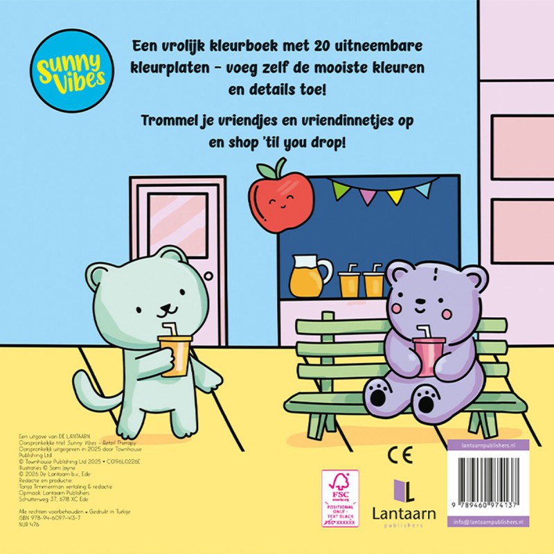 Happy Shopping, Lief en vrolijk kleuren cozy en comfy kleurboek sunny vibes