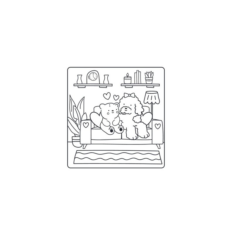 Love & Hugs, Lief en vrolijk kleuren cozy en comfy kleurboek sunny vibes